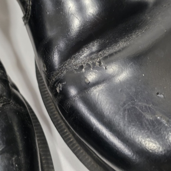 Doc Martens Black Flora Patent Leather Chelsea Boots Womens EU 39 US 8 Slip On - Picture 12 of 16